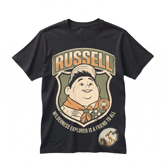 Vintage Wilderness Explorer Graphic Dug Carl Russell Adventure Retro Oversized Unisex TShirt