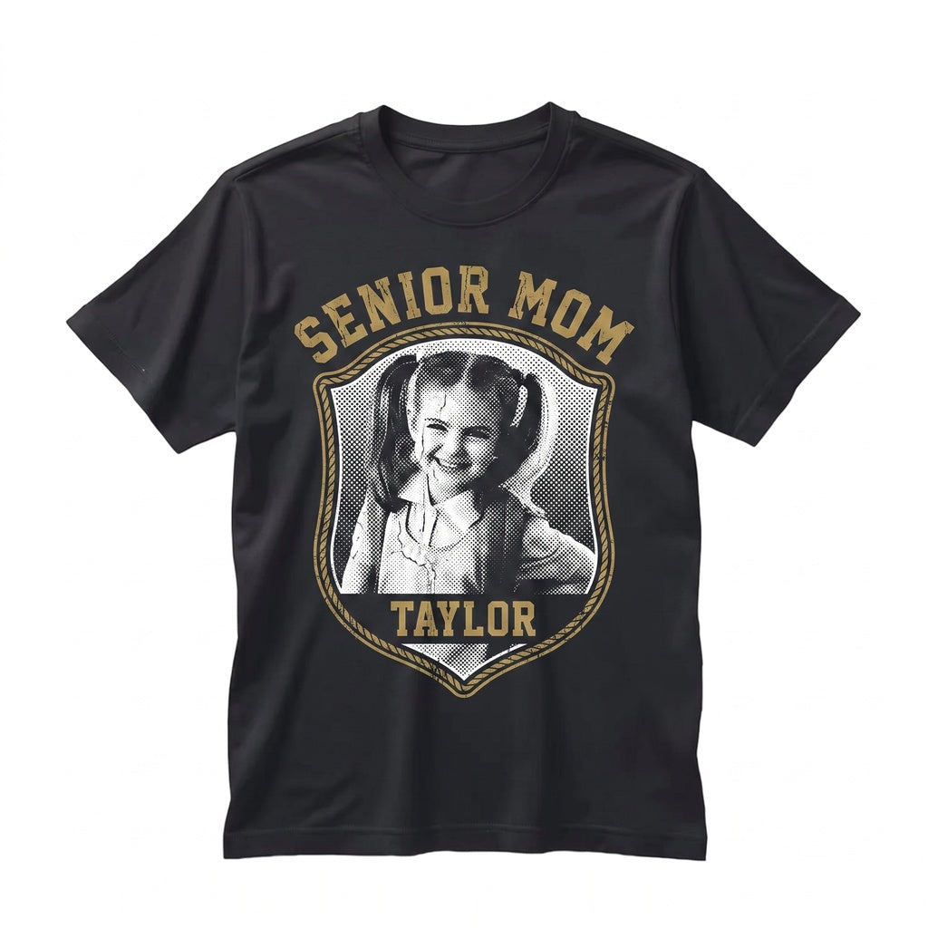 Personalized Class of 2027 Graduation Photo Apparel, Custom Proud Senior Mom Dad Gift Unisex TShirt