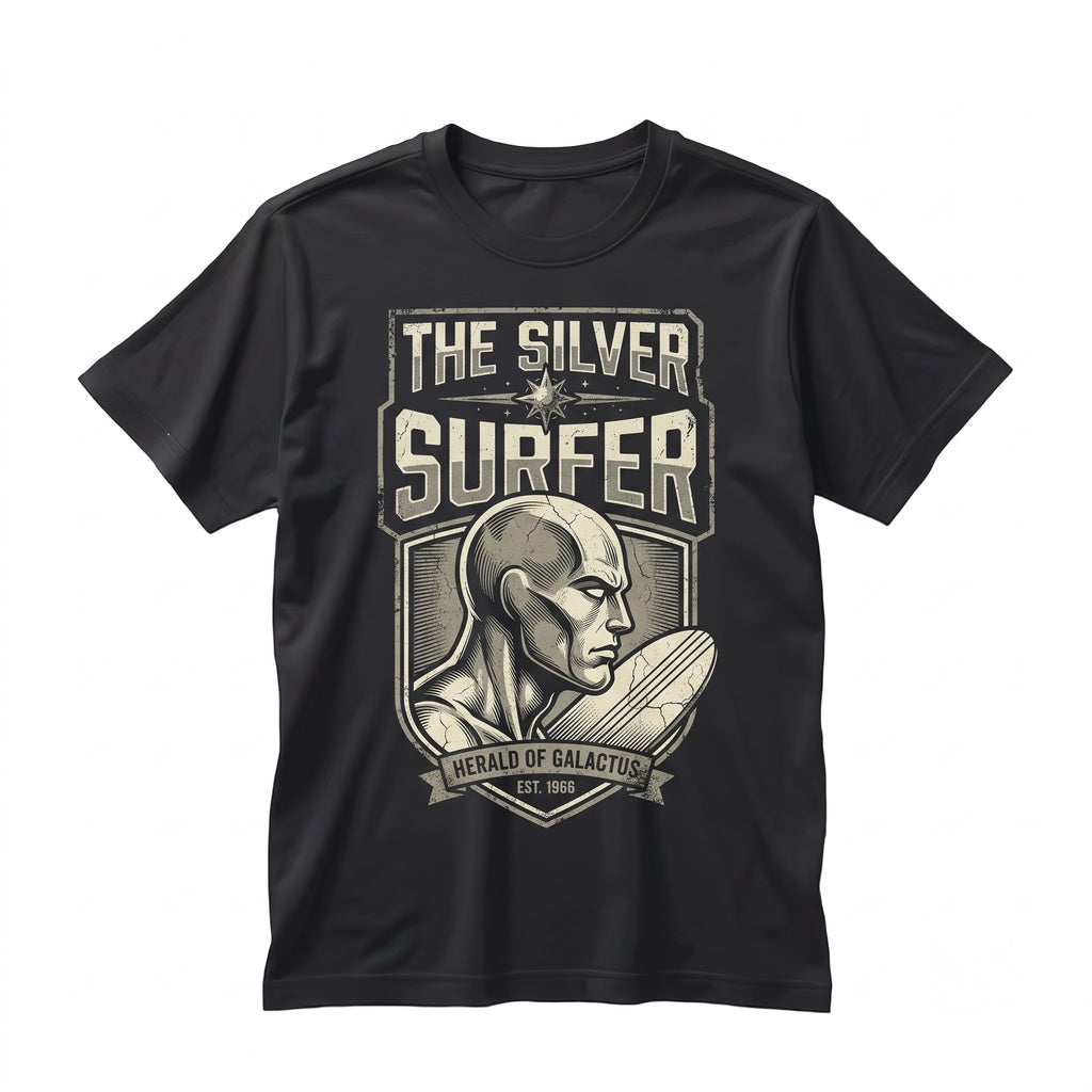 Oversized Silver Surfer Retro Vintage Comic Graphic Superhero Unisex TShirt
