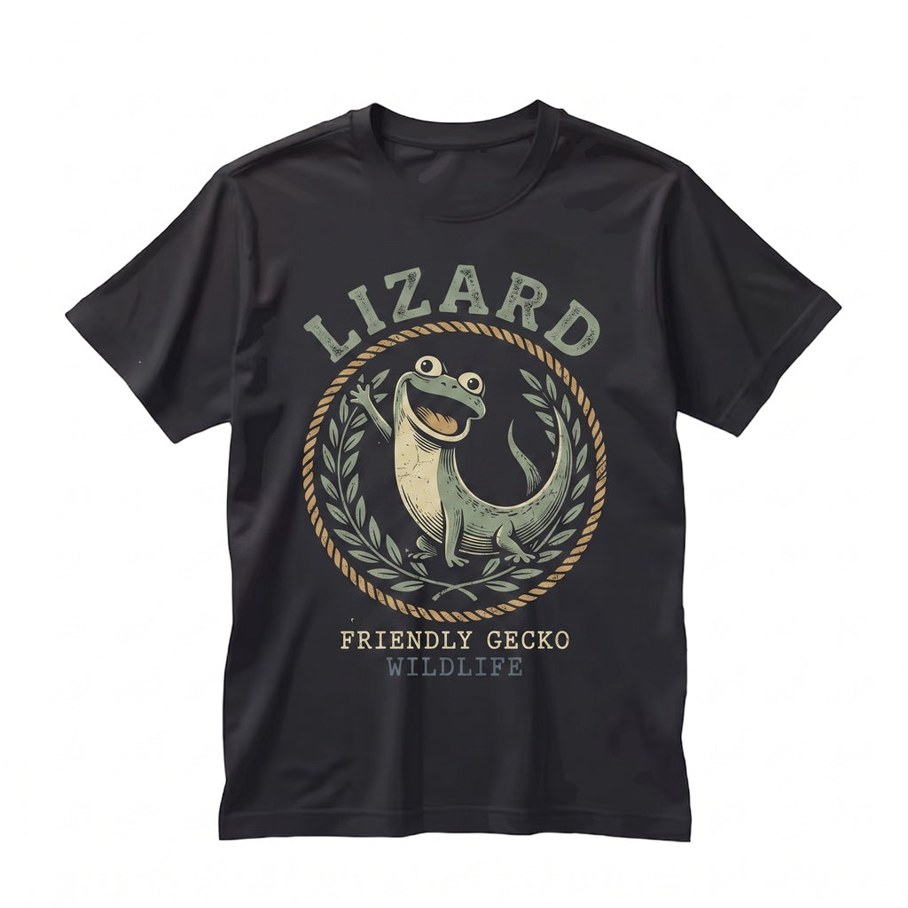 Retro Cartoon Lizard Jumping Friends Movie Animal Theme Park Vacation Graphic Unisex TShirt