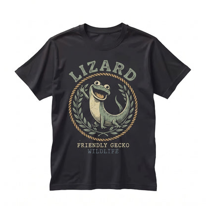 Retro Cartoon Lizard Jumping Friends Movie Animal Theme Park Vacation Graphic Unisex TShirt