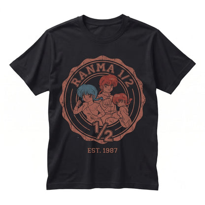 Ranma Saotome Genma Panda Martial Arts Graphic Manga Top Unisex TShirt