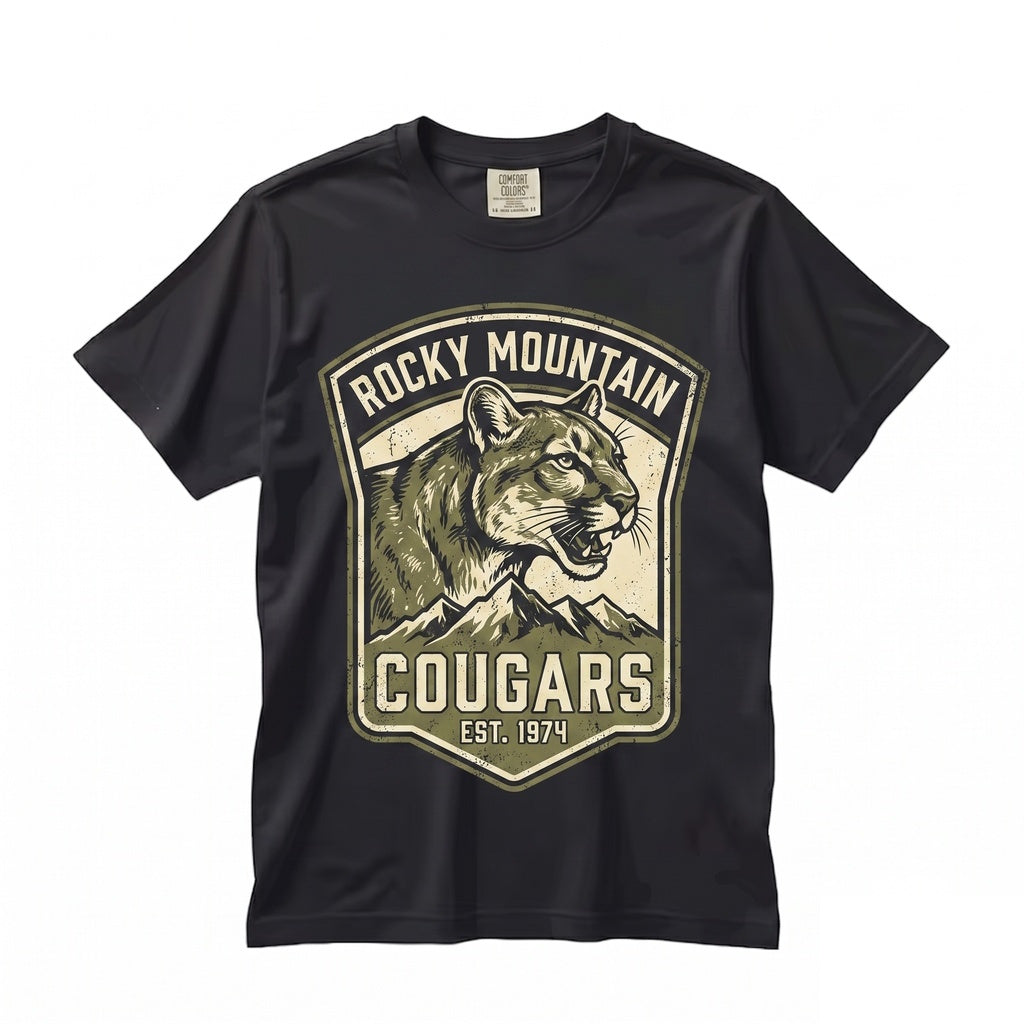 Vintage Classic Mountain Lion Cougar Graphic Wildlife Nature Western Animal Gift Unisex TShirt