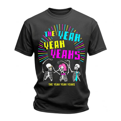 Vintage Retro Halloween Indie Rock Band Skeleton Dancing Graphic Unisex TShirt