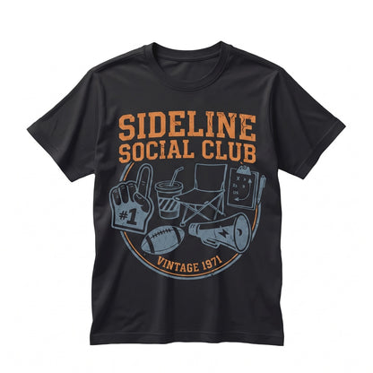 Sideline Social Club Baseball Sports Mama Soccer Softball Football Season Gameday Mom Unisex TShirt