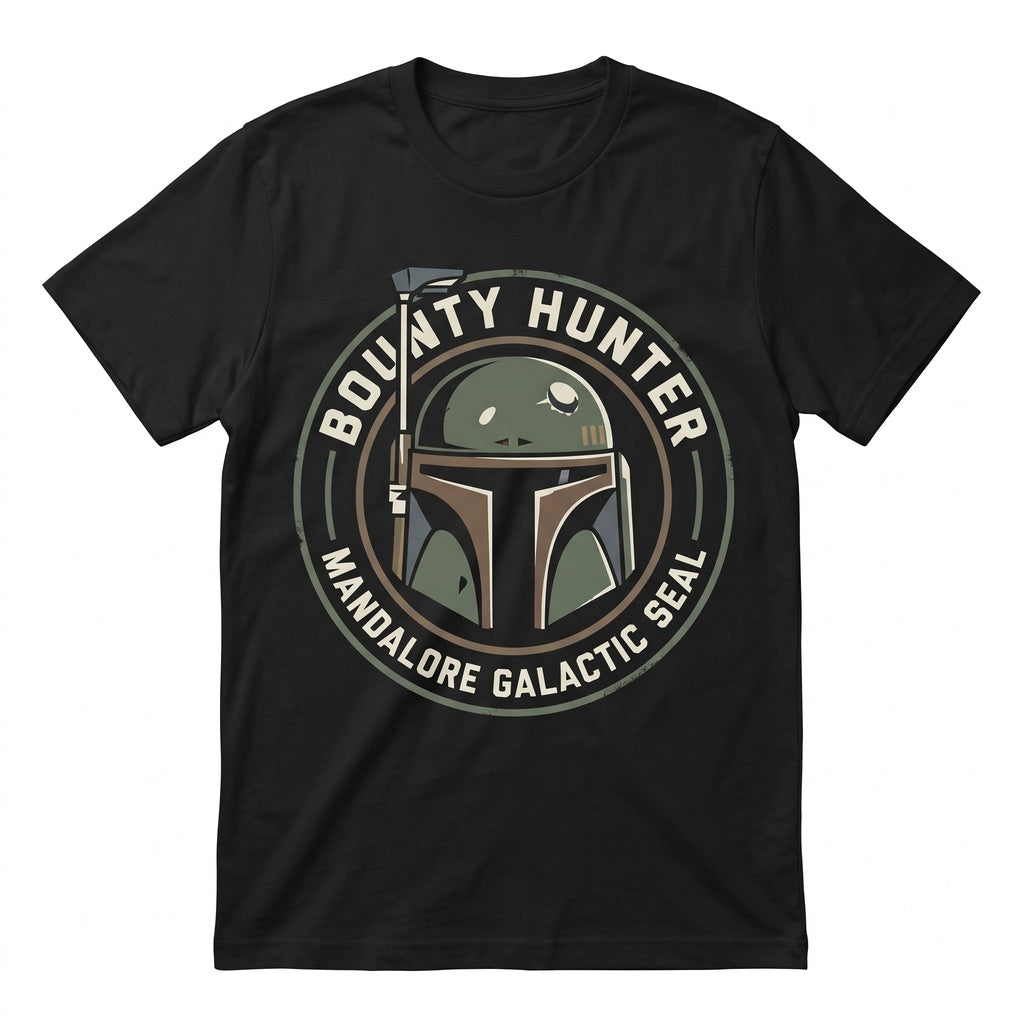 Sci-Fi Bounty Hunter Armored Warrior Helmet Vintage Graphic Unisex TShirt