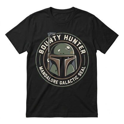 Sci-Fi Bounty Hunter Armored Warrior Helmet Vintage Graphic Unisex TShirt