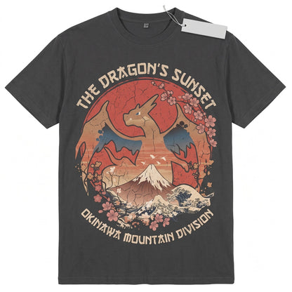Fire Dragon Graphic Tank Top Japanese Vintage Y2K Retro Streetwear Sleeveless Unisex TShirt