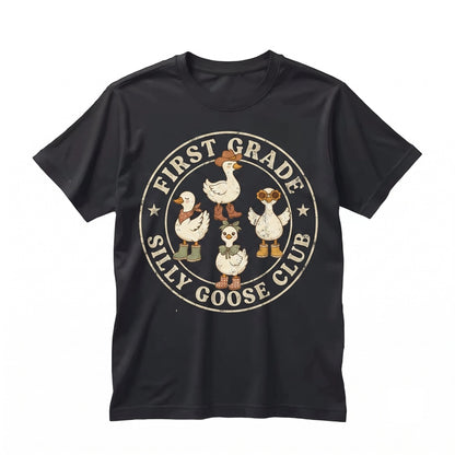 Silly Goose Elementary Teacher 1st Grade Team Back to School Unisex TShirt