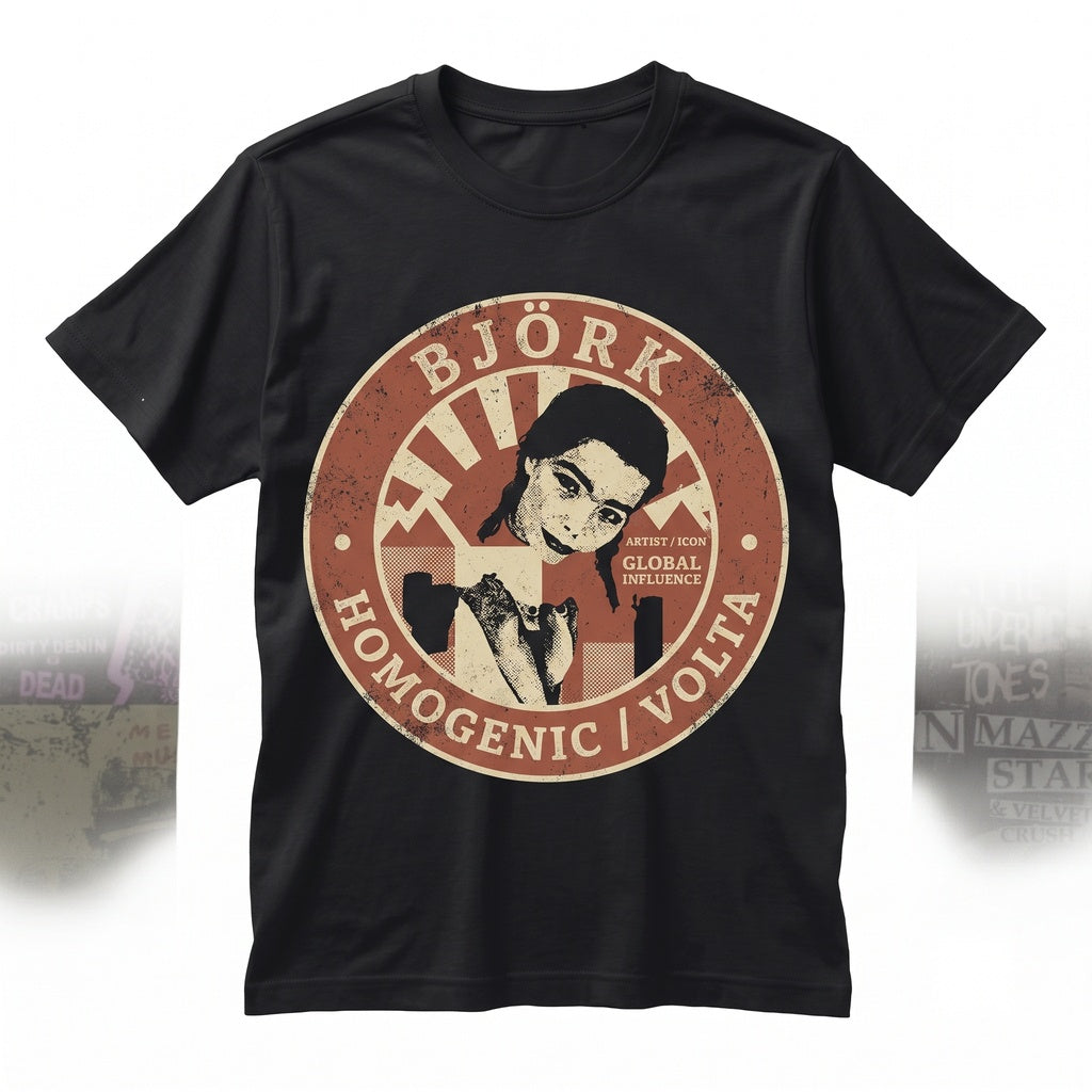 Vintage 90s Icelandic Art Pop Musician Graphic Japanese Concert Tour Merch Apparel Unisex TShirt