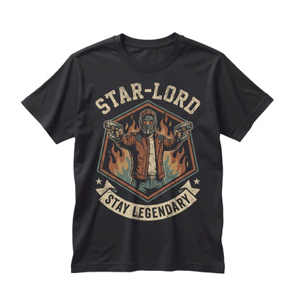 Vintage Retro Cosmic Outlaw Sci-Fi Galactic Hero Graphic Casual Cotton Apparel Unisex TShirt