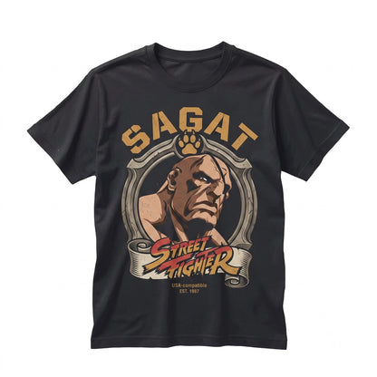 Sagat Street Fighter Classic Retro Arcade Muay Thai Fighter Graphic Unisex TShirt