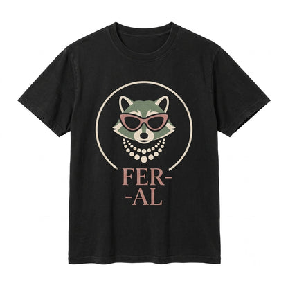 Feral Raccoon Fashion Funny Chic Sassy Graphic Apparel Unisex TShirt