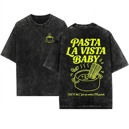 More Spaghetti Less Upsetti Pasta La Dolce Vita Foodie Lover Club Gift Unisex Wash T-Shirt