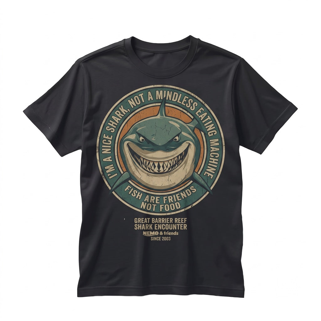 Oversized Clownfish Ocean Bruce Shark Magic Kingdom Family Vacation Graphic Apparel, Unisex TShirt