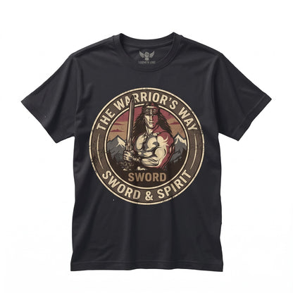 Vintage Retro Cimmerian Warrior Fantasy Sword Graphic Print Cotton Unisex TShirt