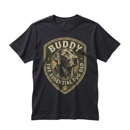 Custom Dog Mom Photo Gift, Personalized Vintage Cat Dad Memorial Portrait Unisex TShirt