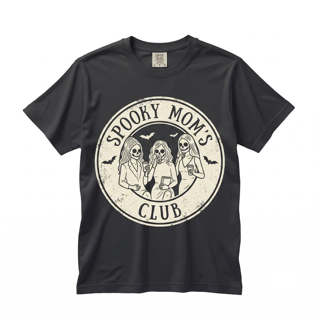 Spooky Mom Caffeine Required Halloween Mother Fall Coffee Lover Graphic Apparel Unisex TShirt