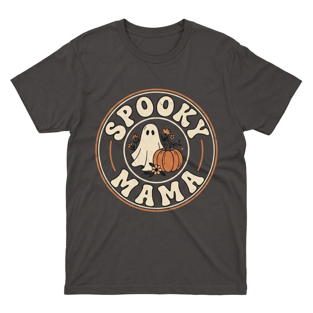 Retro Groovy Halloween Mama Ghost Hooded Sweatshirt Hippie Spooky Vibes Unisex TShirt