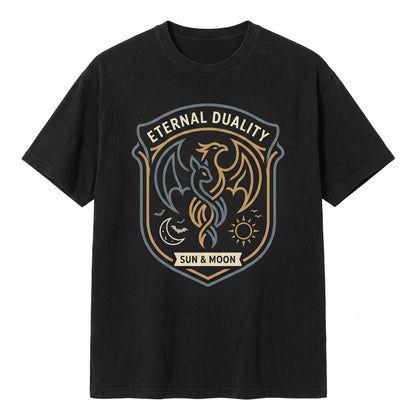 Espeon and Umbreon Vintage Wash Anime Graphic Retro Japanese Streetwear Oversized Sun Moon Gamer Gift Unisex TShirt