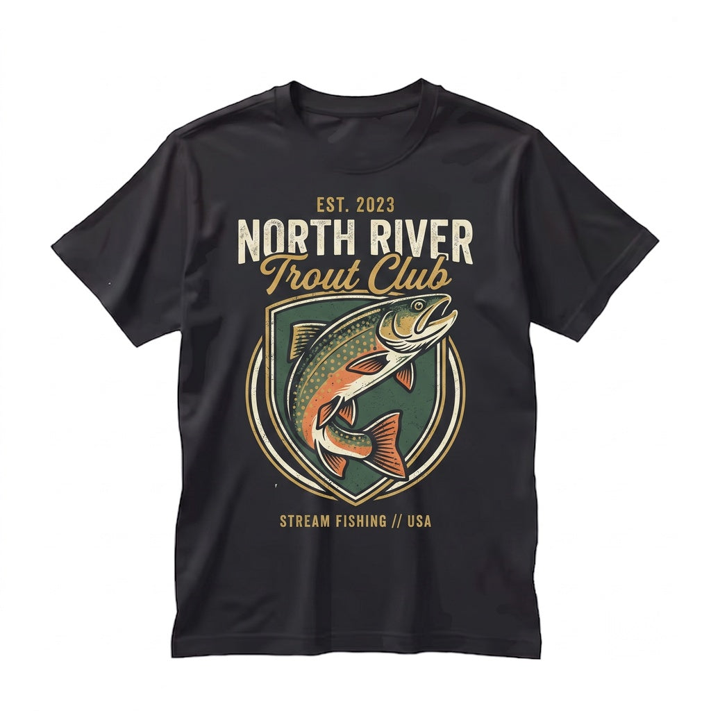 Vintage Brook Trout Graphic River Nature Outdoor Fisherman Gift Unisex TShirt