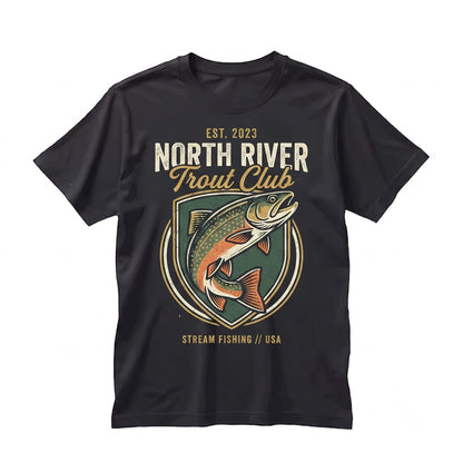 Vintage Brook Trout Graphic River Nature Outdoor Fisherman Gift Unisex TShirt