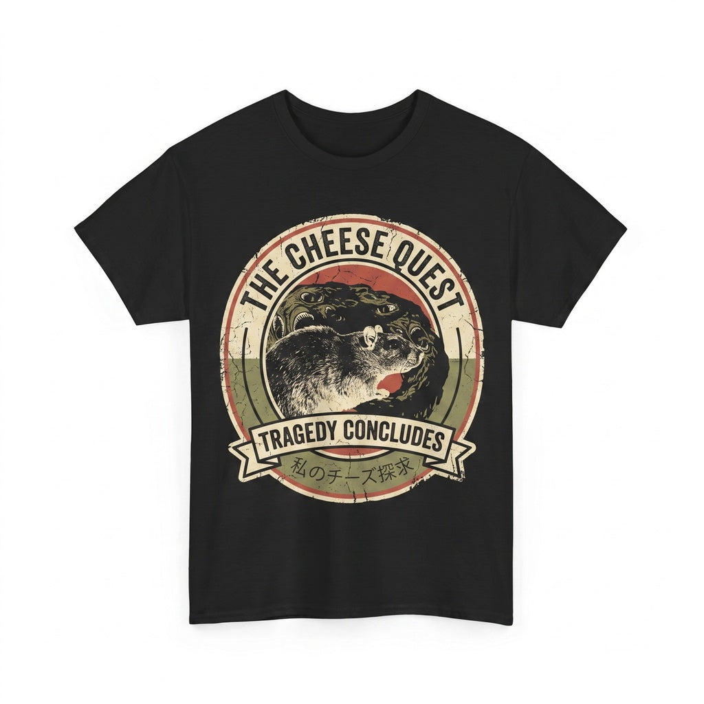 Japanese Quest For Cheese Rat Graphic Aesthetic Novelty Cotton Unisex TShirt