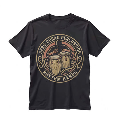 World Music Faux Gold Conga Drummer Latin Jazz Apparel Unisex TShirt