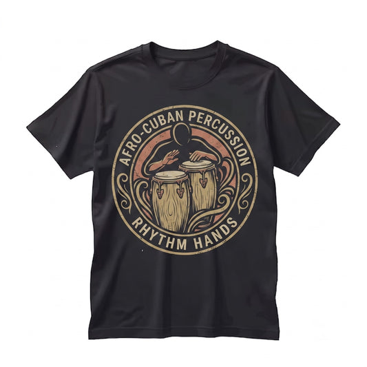 World Music Faux Gold Conga Drummer Latin Jazz Apparel Unisex TShirt