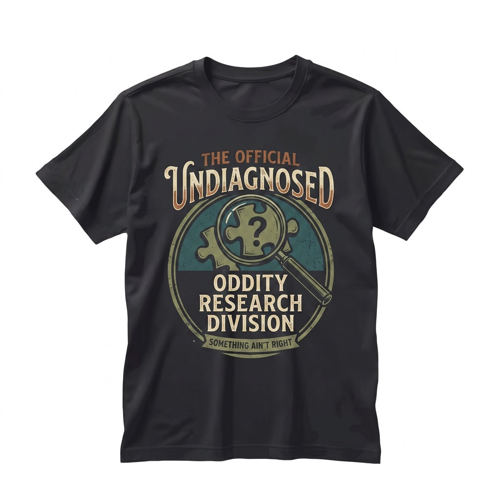 Undiagnosed But Something Aint Right Mental Health Awareness Funny Saying Sarcastic Humor Graphic Novelty Neurodivergent Apparel
