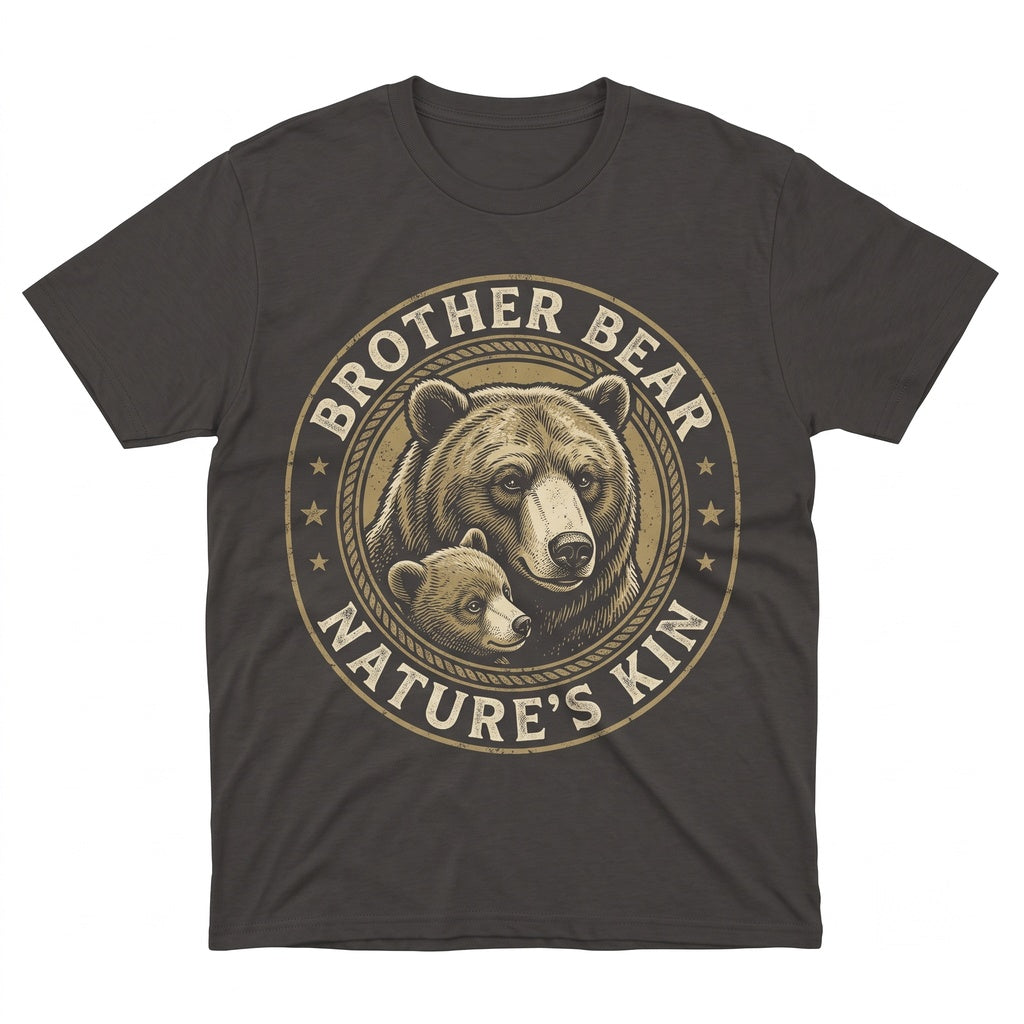 Vintage Brother Bear Kenai Koda Animal Theme Park Family Vacation Graphic Apparel Brotherhood Unisex TShirt