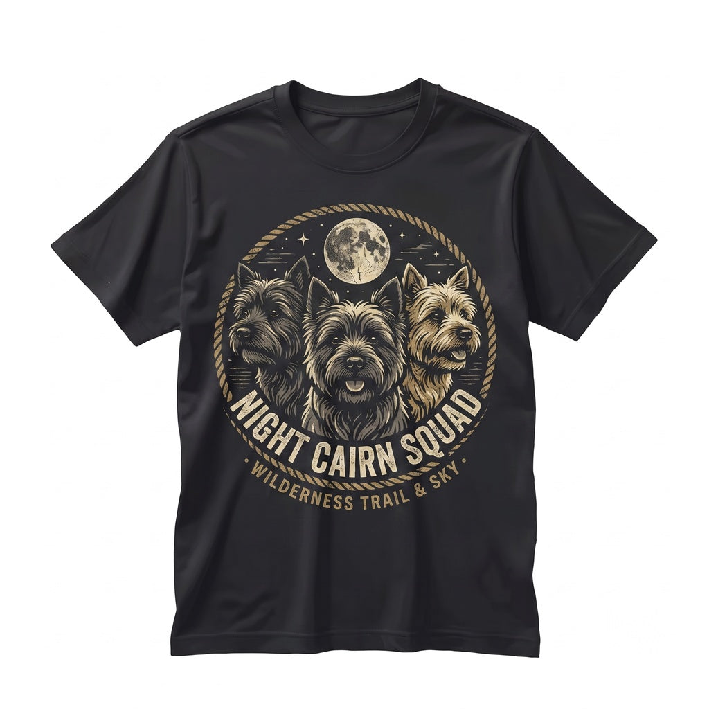 Three Cairn Terrier Moon Space Dog Lover Cute Galaxy Starry Cosmic Pet Art Gift Unisex TShirt