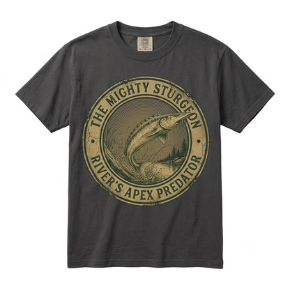 Vintage 90s Sturgeon Fish Retro River Monster Graphic Artistic Lake Nature Aesthetic Fisherman Apparel Unisex TShirt