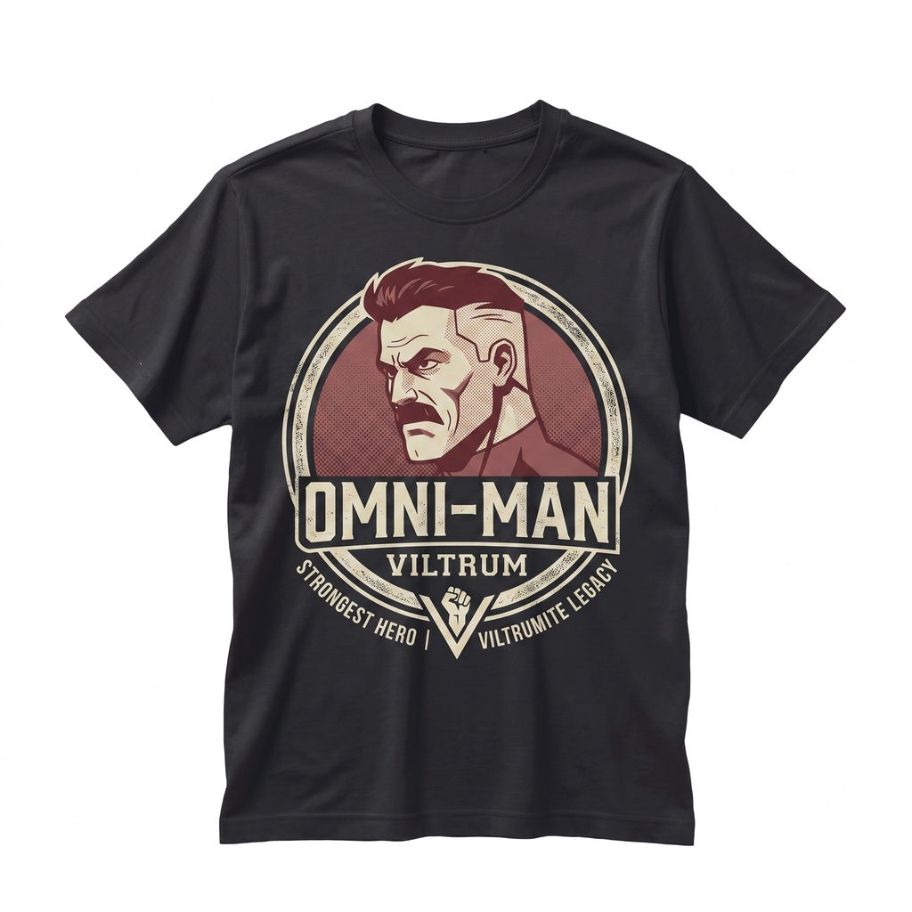 Retro Arcade Superhero Half Face Portraits Premium Graphic Cotton Unisex TShirt