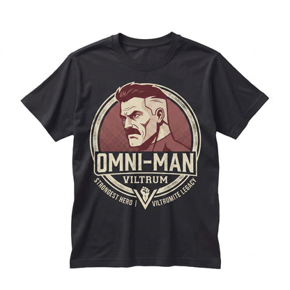 Retro Arcade Superhero Half Face Portraits Premium Graphic Cotton Unisex TShirt