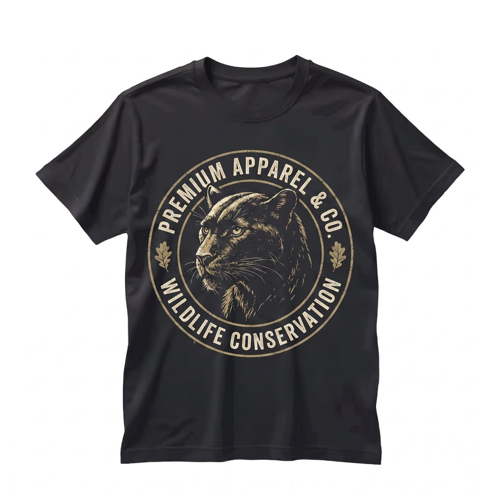 Vintage Distressed Panther Wild Cat Graphic Washed Retro Animal Illustration Lover Gift Unisex TShirt