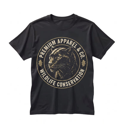 Vintage Distressed Panther Wild Cat Graphic Washed Retro Animal Illustration Lover Gift Unisex TShirt