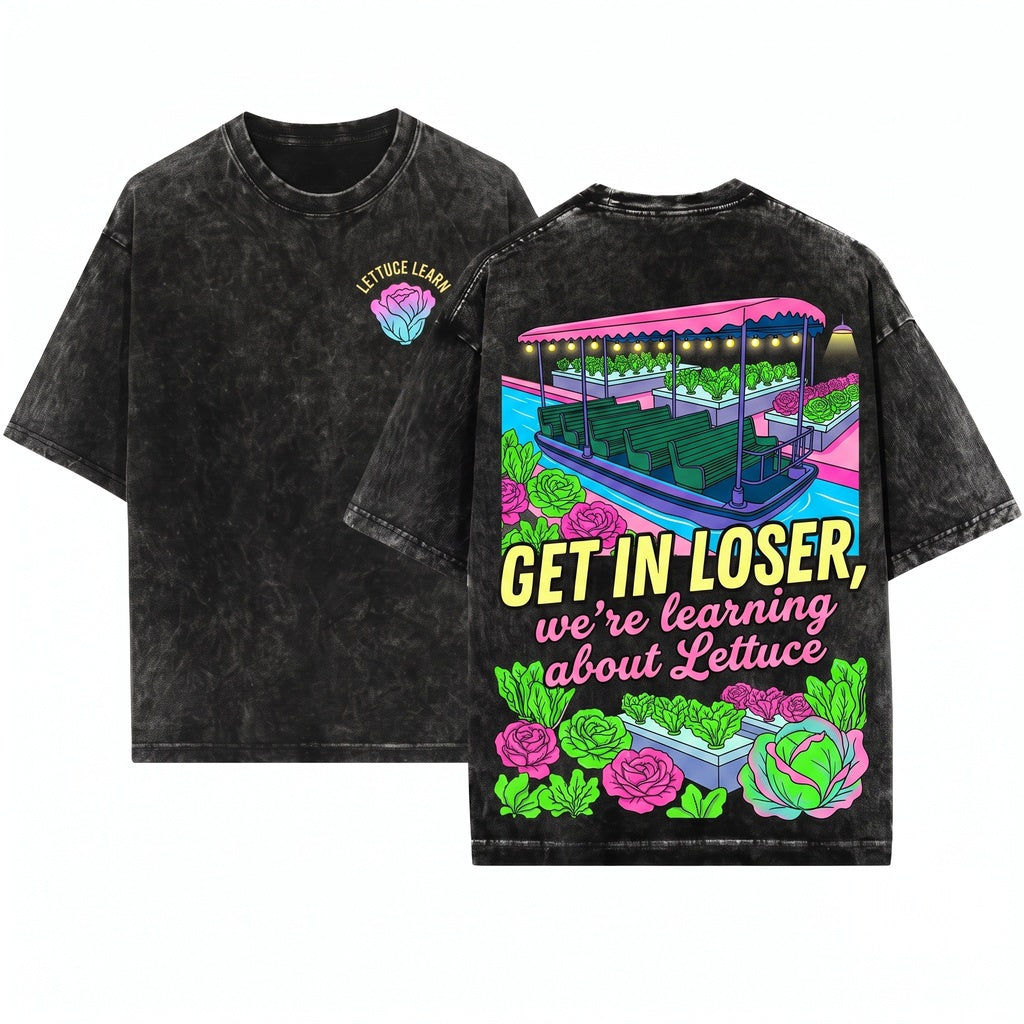 Get In Loser Magical Journey Playful Future Land Aesthetic Retro Theme Park Trip Trendy Oversized Unisex Wash T-Shirt