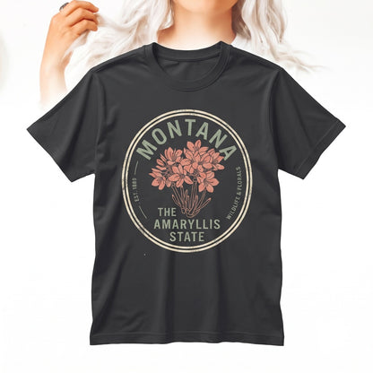 Montana State Flower Botanical Gardening Travel Gift for Mother Girlfriend Unisex TShirt