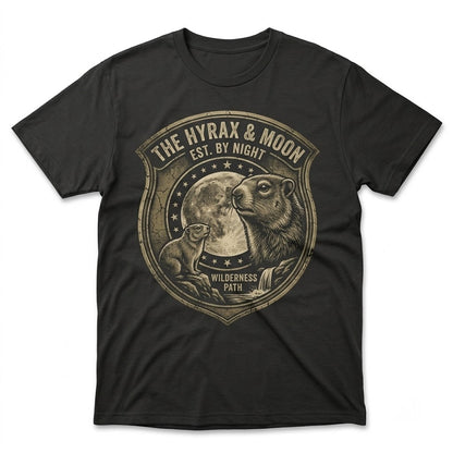 Vintage 90s Retro Rock Hyrax Howling at the Full Moon Wildlife Graphic Unisex TShirt