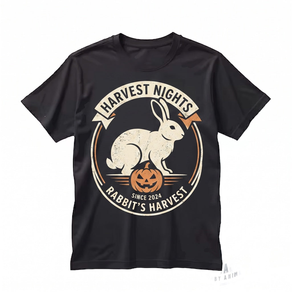 Vintage 90s Spooky Halloween Rabbit Howling At Full Moon Funny Bunny Lover Gift Unisex TShirt