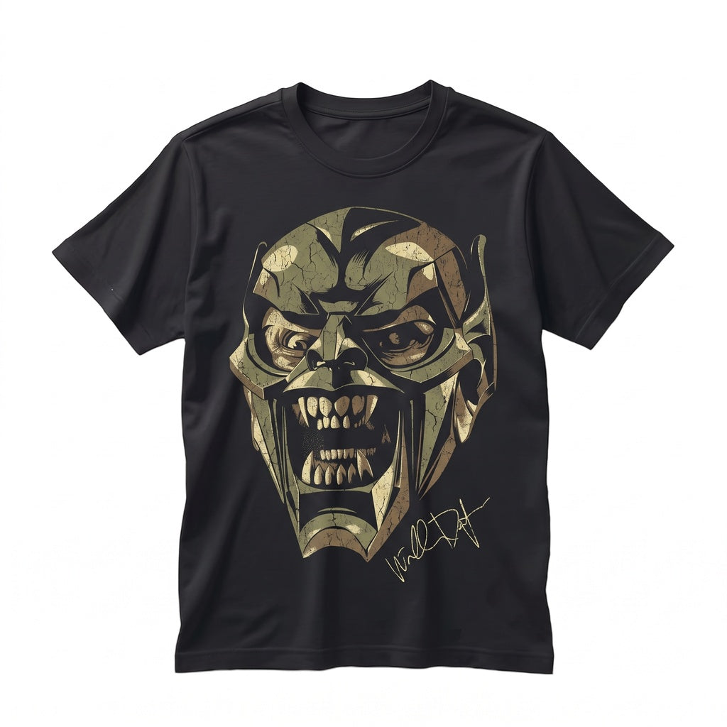 Vintage Green Goblin Willem Dafoe Comic Villain Retro Graphic Cotton Apparel Unisex TShirt