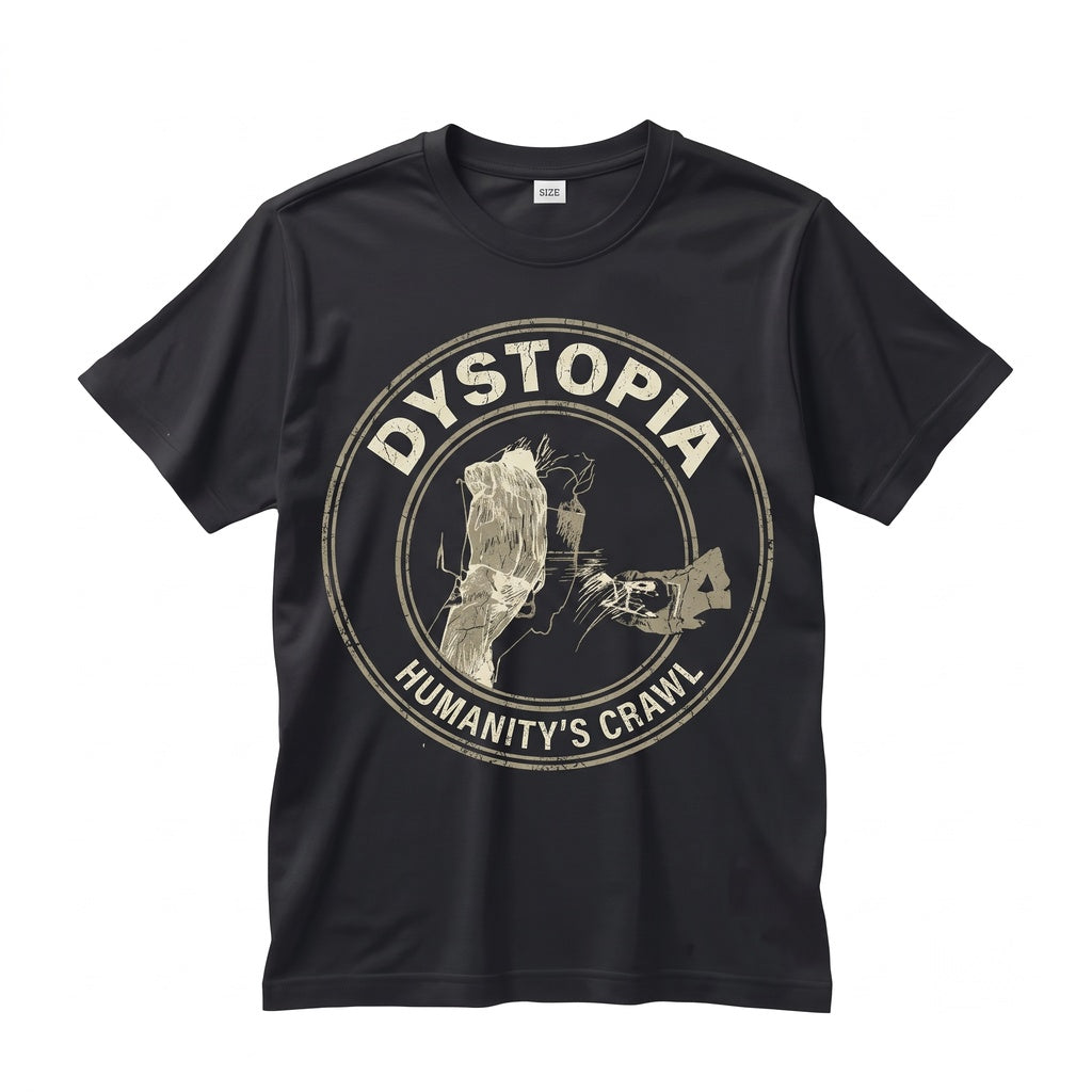 Dystopia Graphic Post-Apocalyptic Cyberpunk Grunge Dark Aesthetic Cotton Unisex TShirt