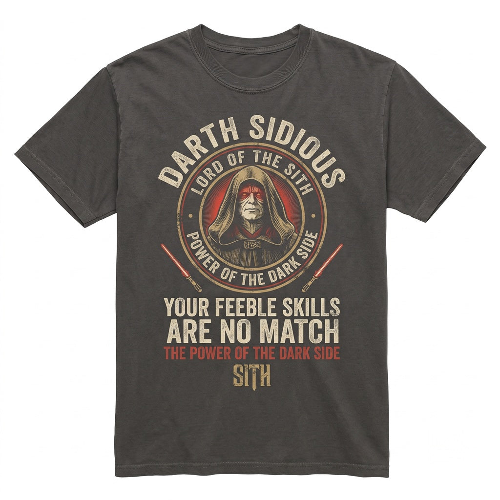 Vintage Emperor Palpatine Darth Sidious Graphic Apparel, Dark Side Sith Lord Sci-Fi Villain Retro Top Unisex TShirt