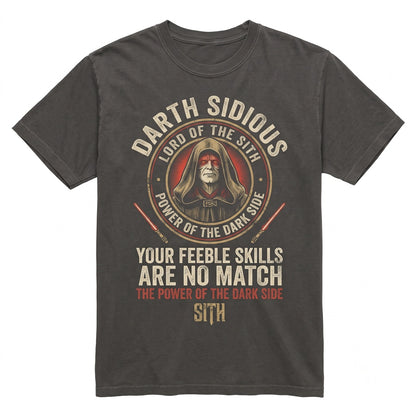Vintage Emperor Palpatine Darth Sidious Graphic Apparel, Dark Side Sith Lord Sci-Fi Villain Retro Top Unisex TShirt