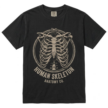 Vintage Skeleton Rib Cage Human Anatomy Science Teacher Biology Student Gift Unisex TShirt