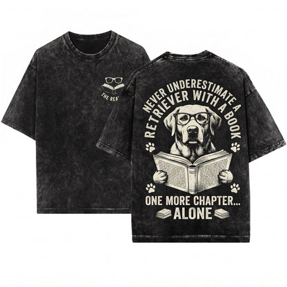 Labrador Dog Reading Bookworm Librarian Pet Lover Mom Dad Gift Unisex Wash T-Shirt