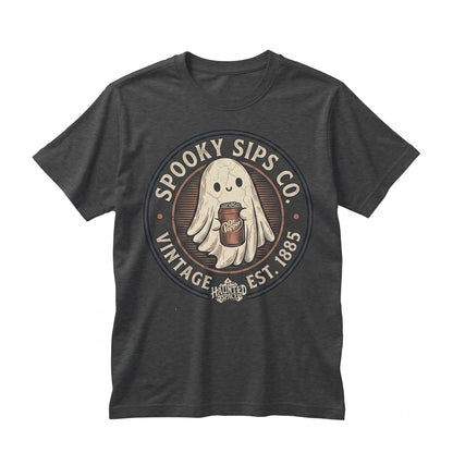 Funny Soda Lover Ghost Graphic Halloween Vintage Retro Spooky Drinker Apparel Unisex TShirt