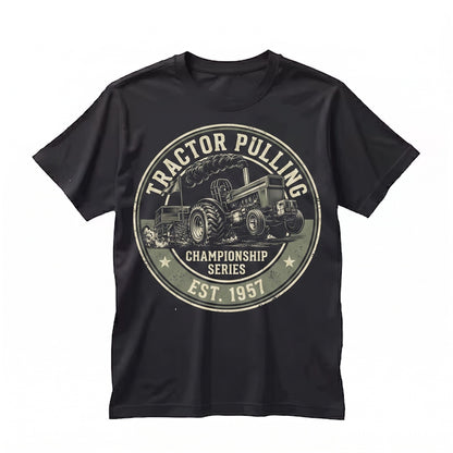 Id Rather Be Tractor Pulling Rustic Farm Life Gift for Men Diesel Power Dirt Track Unisex TShirt