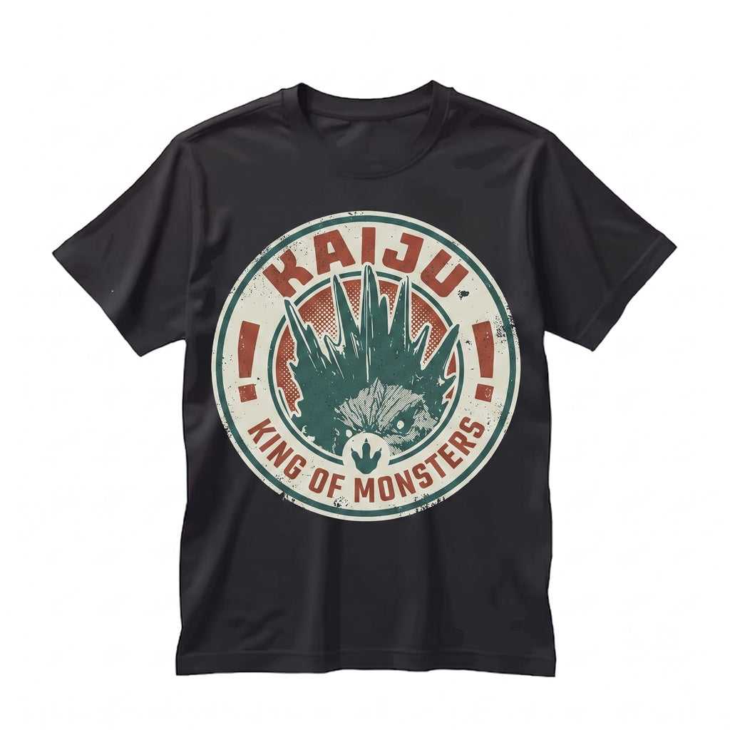 Vintage Kaiju Monster Movie Poster Minimalist Japan Atomic Creature Graphic Art Unisex TShirt